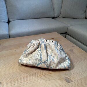 Bottega Veneta - The Pouch Teen Python-Print Clutch Bag